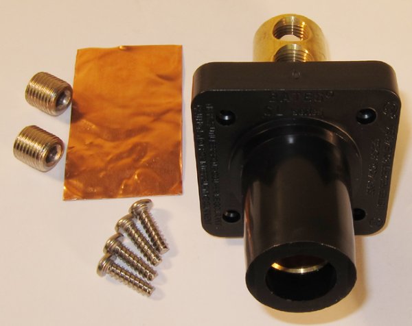 FEMALE PANEL MOUNT RECEPTACLE BLACK 400A 600V MARINCO CL40FRB-A
