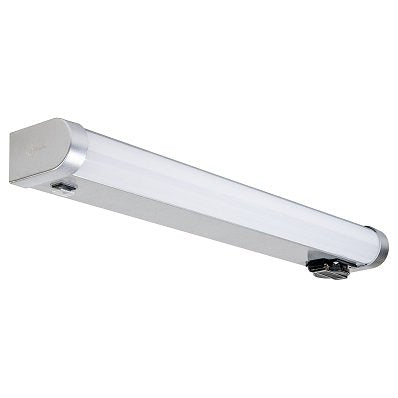 LED MIRROR LIGHT, 10W, 85V-265V AC, 3000K (WARM WHITE), 90 DEG, ON/OFF SWITCH, OUTLET, IP44, E-LED LIGHTING, MLML-10-30SL-HV+O