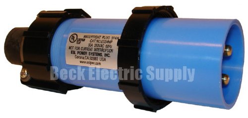 MALE PLUG 50A 240VAC 3P4W ESL E534MP