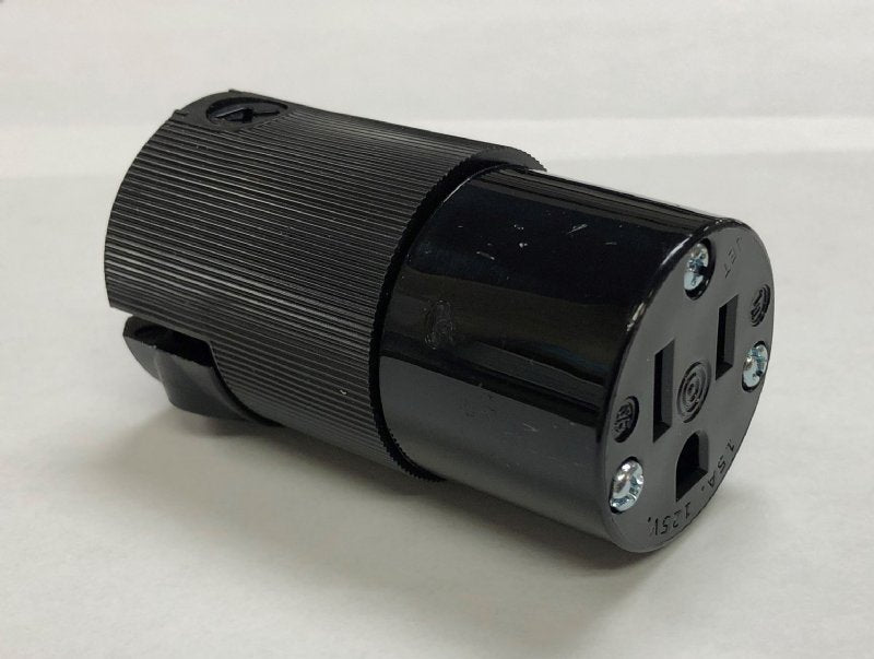 CONNECTOR 15A 125VAC 2P3W STRAIGHT BLADE BLACK HUBBELL HBL5269CM2