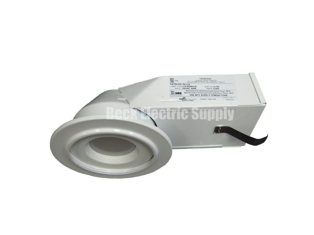 CEILING MOUNT LED DOWNLIGHT, 14 WATTS, 3500K WARM WHITE, 120VAC, WHITE POWDER COAT, PAULUHN / COOPER / CROUSE-HINDS, DLL14, DLL14-35K