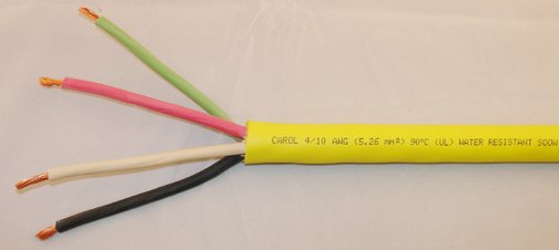 CABLE 10AWG 4-CONDUCTOR 600V YELLOW 10/4-SO-YELLOW