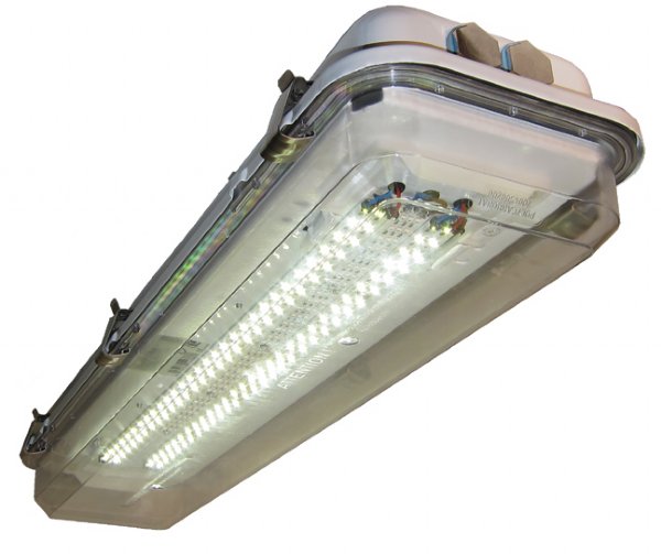 LED MARINE FIXTURE W/ RED LED NIGHT VISION OPTION, 24 INCH, 110V-240VAC, 2X10 WATT SMD ARRAYS, VAPOR TIGHT, GLAMOX / AQUA SIGNAL, 1445201204 (DISCONTINUED)