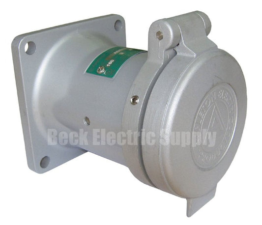RECEPTACLE 100AMP 600VAC 250VDC 4-POLE 3 WIRE APPLETON ADR1034
