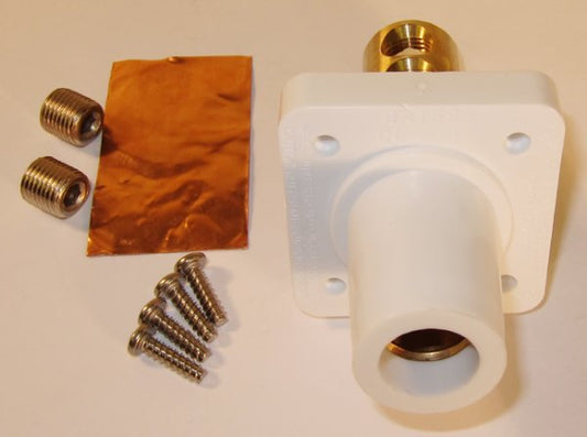 FEMALE PANEL MOUNT RECEPTACLE WHITE 400A 600V MARINCO CL40FRB-B