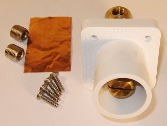 MALE PANEL MOUNT RECEPTACLE / INLET WHITE 400A 600V MARINCO CL40MRB-B