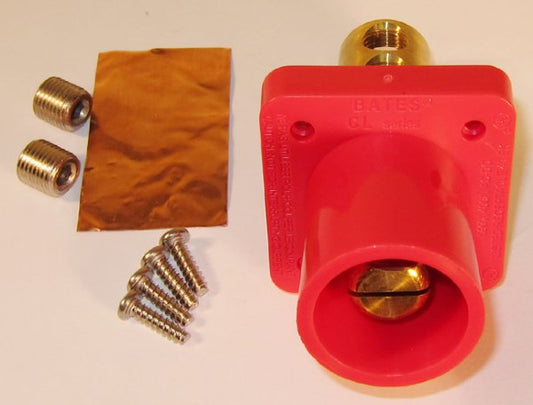 MALE PANEL MOUNT RECEPTACLE / INLET RED 400A 600V MARINCO CL40MRB-C