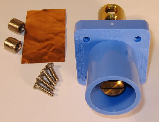 MALE PANEL MOUNT RECEPTACLE / INLET BLUE 400A 600V MARINCO CL40MRB-D