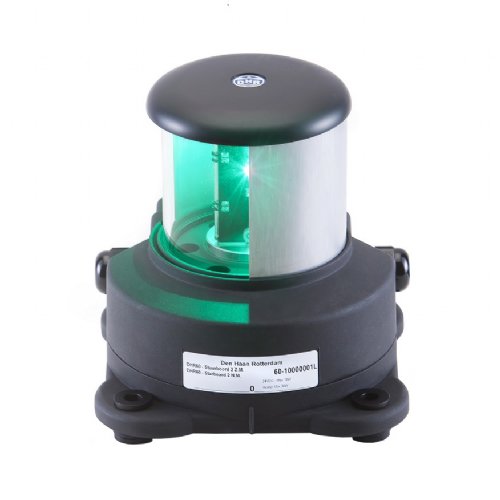 LED NAVIGATION LIGHT, STARBOARD SIDE LIGHT (GREEN), 3W, 24V DC, 2NM VISIBILITY, DHR, DHR60010000