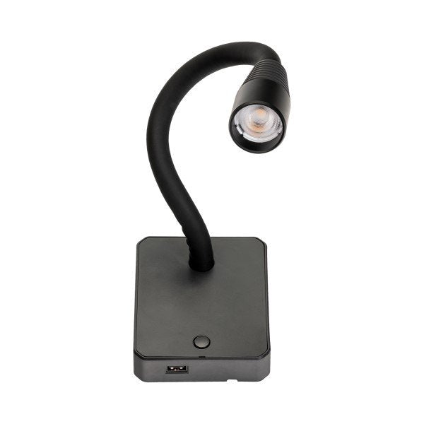 DESK / CABIN / BUNK LED LIGHT, 8W, 85V-265V AC, 3000K, FLEXIBLE ARM, E-LED, DLRL-08-30AT-HV