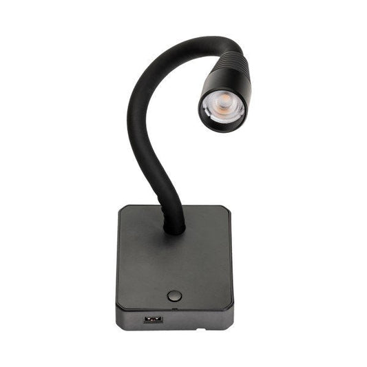 DESK / CABIN / BUNK LED LIGHT, 8W, 85V-265V AC, 3000K, FLEXIBLE ARM, E-LED, DLRL-08-30AT-HV
