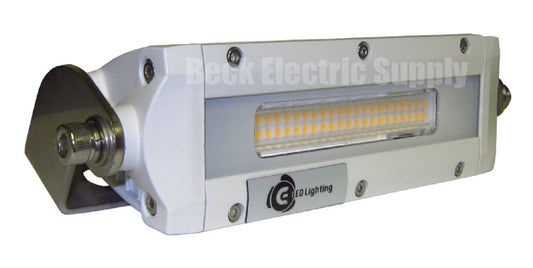 LED LIGHT BAR, 10W, 10V-30V DC, 3900K, MARINE DUTY, E-LED, FLLB-010-39WH-LV