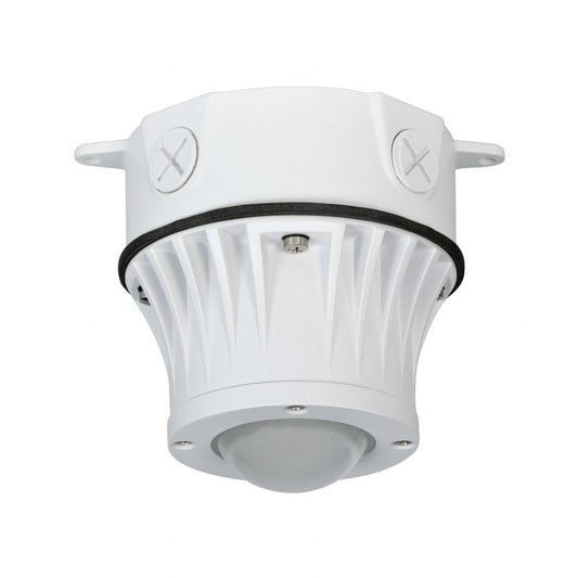 LED BULLEYE FIXTURE (BASE MOUNT), 12W, 85V-265V AC, 3900K, 180 DEG, IP67, E-LED LIGHTING, LBYB-12-39WH-HV