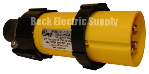 MALE PLUG 30A 240VAC 3P4W ESL E334MP