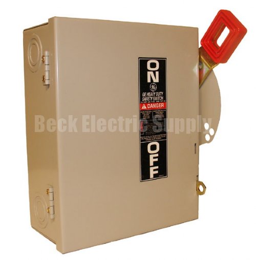 SAFETY SWITCH 30A 3P 600V FUSED GE TH3361