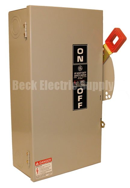 SAFETY SWITCH 60A 3P 600V NO FUSE GE THN3362