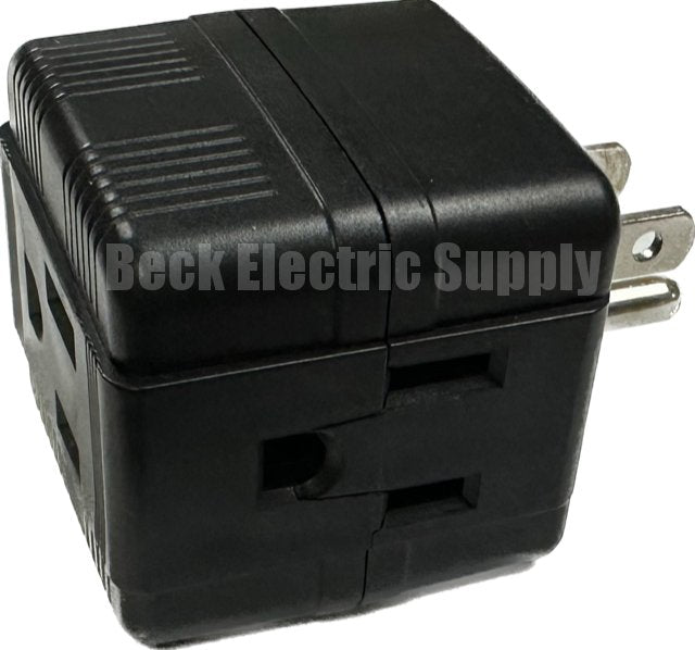 CUBE TAP / CURRENT TAP, 15AMP, 125VAC, 2P3W, 1875W, BLACK, LEVITON, 692E