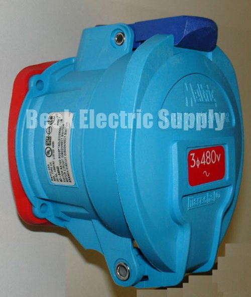 RECEPTACLE 60A 480V 3P/G MELTRIC 63-64043