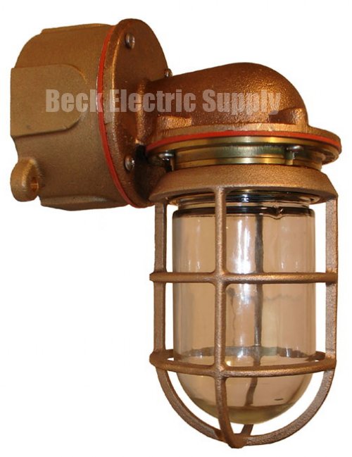FIXTURE 100W BRONZE, 90DEG, VAPOR PROOF - JELLY JAR, EATON / CROUSE-HINDS / PAULUHN 729B