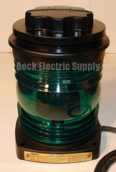 NAVIGATION LIGHT, GREEN, 360 DEGREE, 2NM, PERKO 1130GA0BLK 1130-GAO-BLK