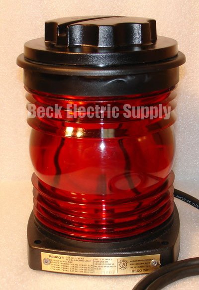 NAVIGATION LIGHT, RED, 360 DEGREE, 2NM, PERKO 1130RA0BLK 1130-RAO-BLK