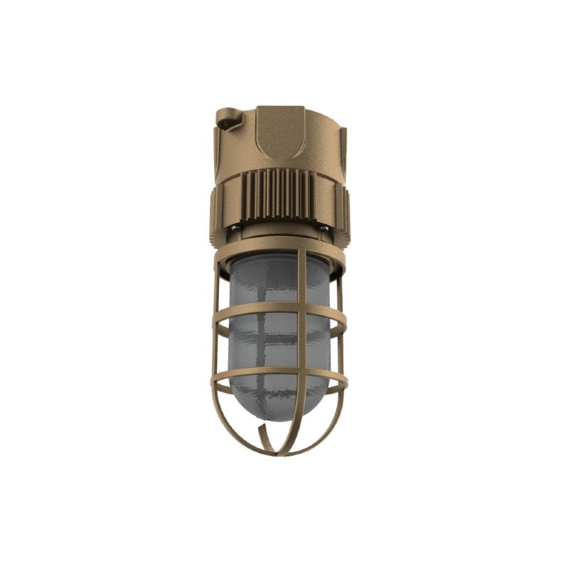LED VAPORPROOF FIXURE, BRASS, 17W, 5600K, CEILING MOUNT, 100-277VAC, PHOENIX, VB-C-17LED-CW-FGC