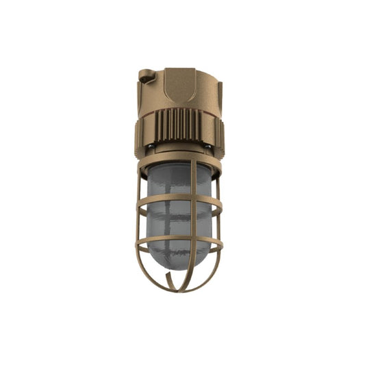 LED VAPORPROOF FIXURE, BRASS, 17W, 5600K, CEILING MOUNT, 100-277VAC, PHOENIX, VB-C-17LED-CW-FGC