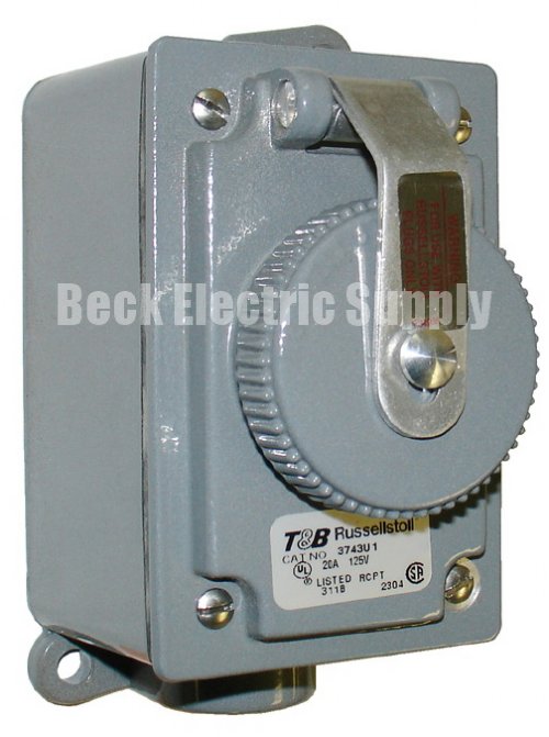 RECEPTACLE 20AMP 2P3W 125VAC FS RUSSELLSTOLL 3743U1
