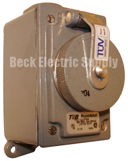 RECEPTACLE 30AMP 3P4W 600V FD RUSSELLSTOLL 3754