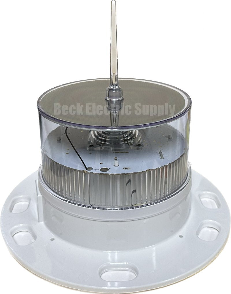 SOLAR LED MARINE LIGHT / HAZARD MARKER LIGHT WHITE 2-3NM SEALITE (WIDE BASE UNIT), SL-60LB-G, SL60 WHITE, SL-60-W