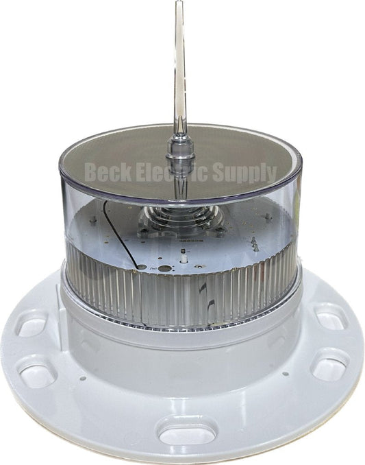 SOLAR LED MARINE LIGHT / HAZARD MARKER LIGHT WHITE 2-3NM SEALITE (WIDE BASE UNIT), SL-60LB-G, SL60 WHITE, SL-60-W