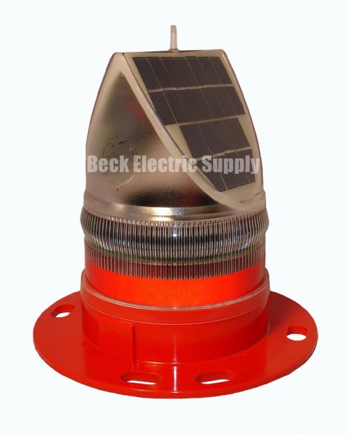 SOLAR LED AVIATION / OBSTRUCTION LIGHT RED 2.5NM 360DEG.  8Ah NIMH BATTERY, AVLITE, AV-OL-70-R (FORMERLY SEALITE SL70-TC)
