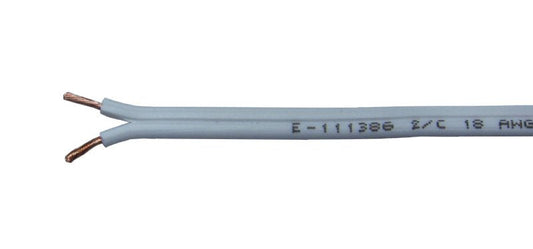 ZIP CORD 18AWG 2-CONDUCTOR WHITE 250 FT SPOOL 18/2-SPT-WHITE
